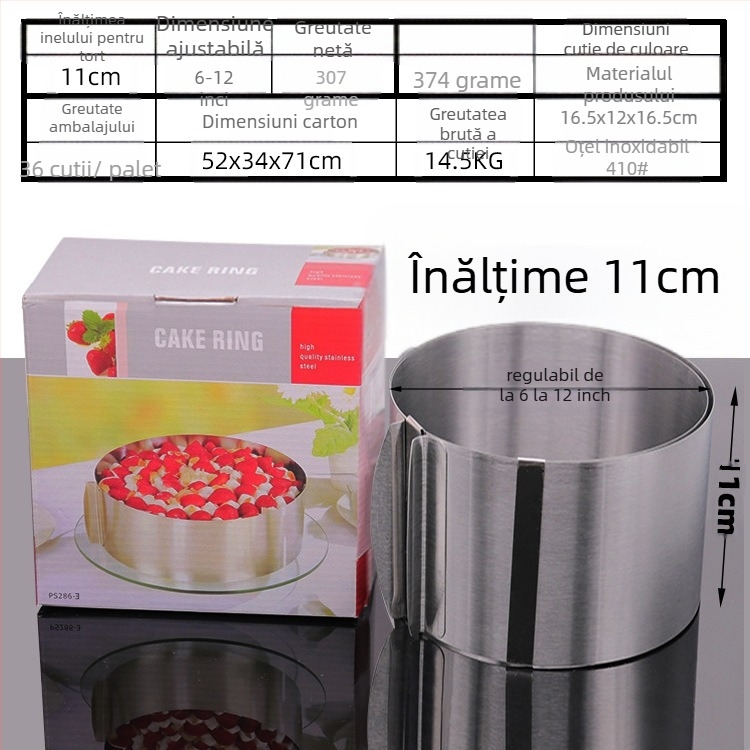 Dacă doriți să găsiți un cerc rotund pentru mousse din oțel inoxidabil, care poate fi ajustat manual, mucegai rotund pentru tort DIY, cu formă inimă în mai multe forme.