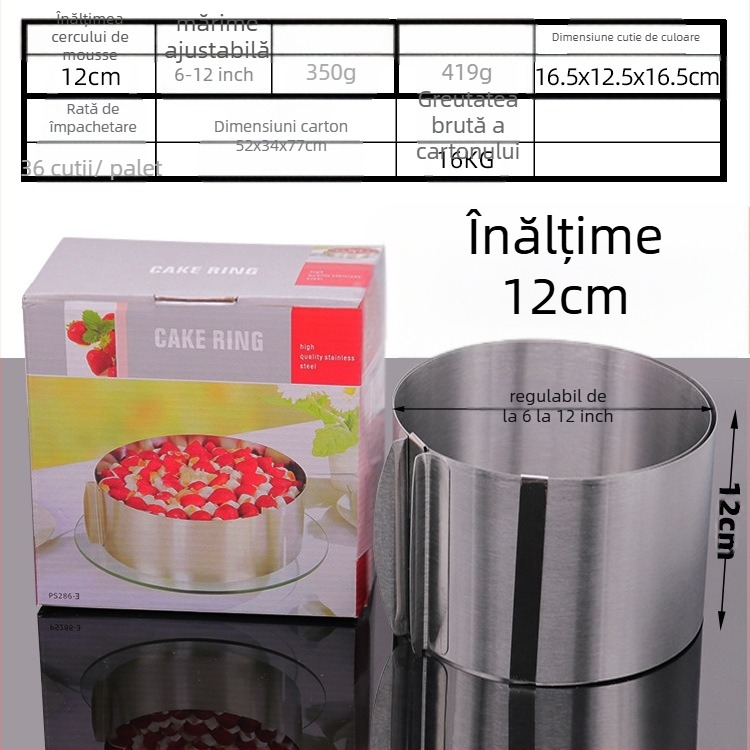 Dacă doriți să găsiți un cerc rotund pentru mousse din oțel inoxidabil, care poate fi ajustat manual, mucegai rotund pentru tort DIY, cu formă inimă în mai multe forme.