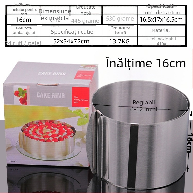 Dacă doriți să găsiți un cerc rotund pentru mousse din oțel inoxidabil, care poate fi ajustat manual, mucegai rotund pentru tort DIY, cu formă inimă în mai multe forme.