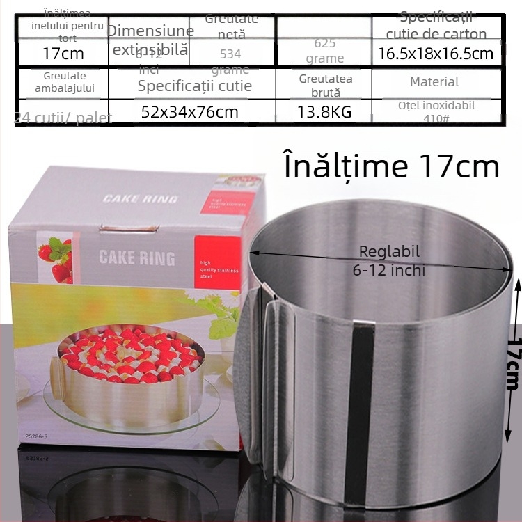 Dacă doriți să găsiți un cerc rotund pentru mousse din oțel inoxidabil, care poate fi ajustat manual, mucegai rotund pentru tort DIY, cu formă inimă în mai multe forme.