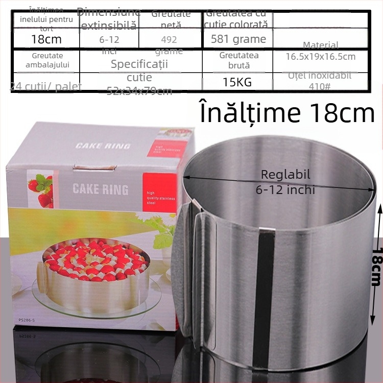 Dacă doriți să găsiți un cerc rotund pentru mousse din oțel inoxidabil, care poate fi ajustat manual, mucegai rotund pentru tort DIY, cu formă inimă în mai multe forme.