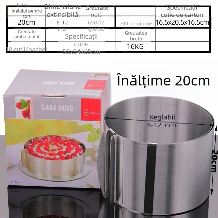 Dacă doriți să găsiți un cerc rotund pentru mousse din oțel inoxidabil, care poate fi ajustat manual, mucegai rotund pentru tort DIY, cu formă inimă în mai multe forme.