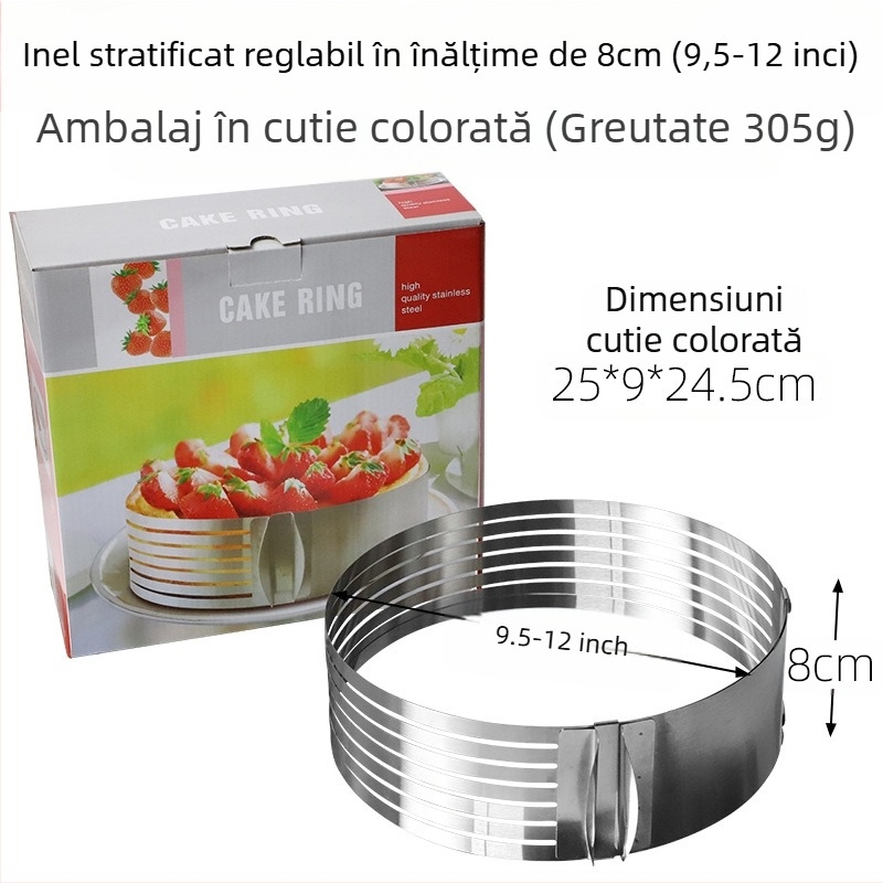 Dacă doriți să găsiți un cerc rotund pentru mousse din oțel inoxidabil, care poate fi ajustat manual, mucegai rotund pentru tort DIY, cu formă inimă în mai multe forme.