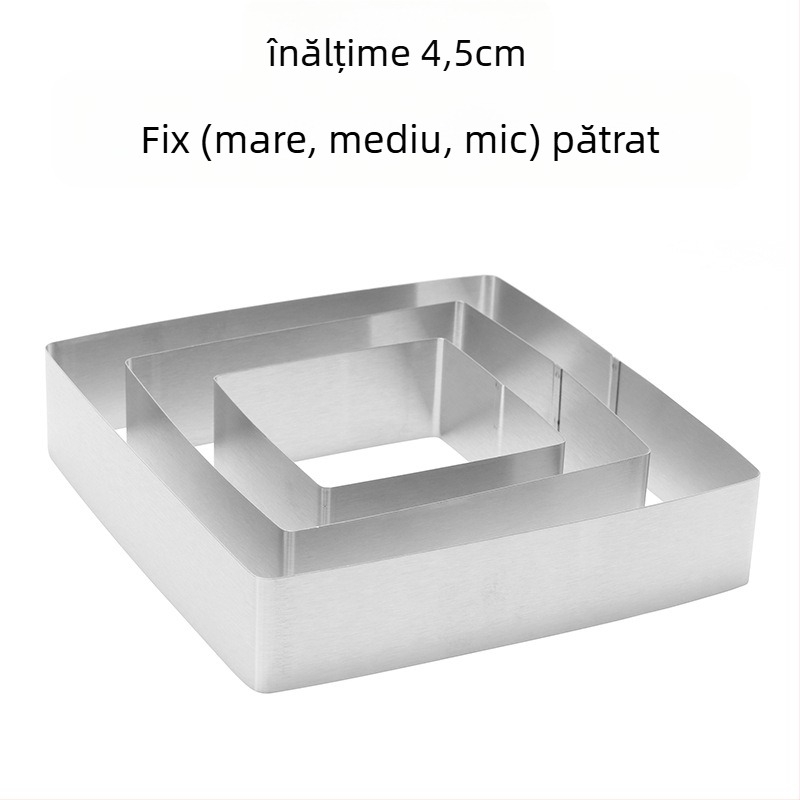 Dacă doriți să găsiți un cerc rotund pentru mousse din oțel inoxidabil, care poate fi ajustat manual, mucegai rotund pentru tort DIY, cu formă inimă în mai multe forme.