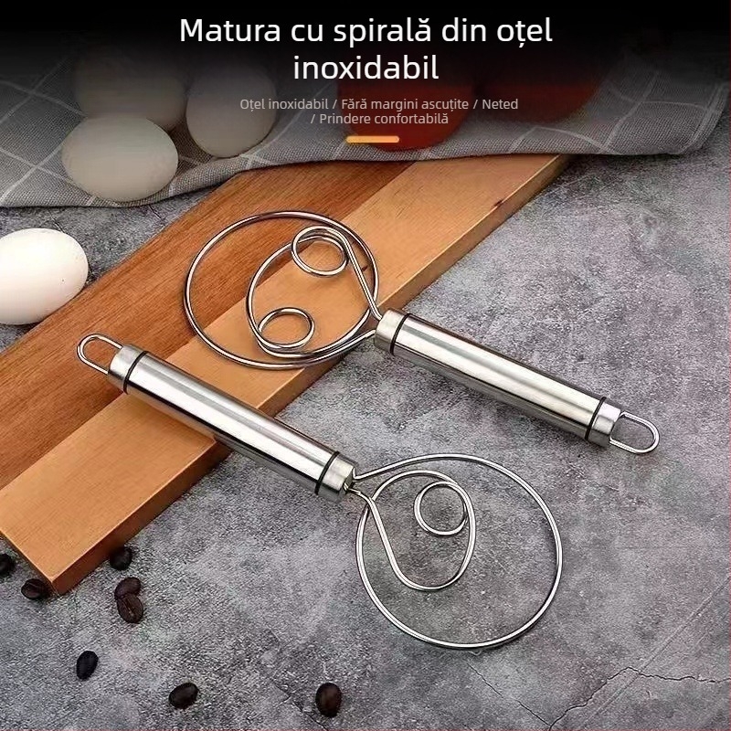 Mixer manual pentru tăiței și artefacte din oțel inoxidabil pentru tăiței, bătător de aluat și instrument pentru artefacte din tăiței, amestecător de pulbere