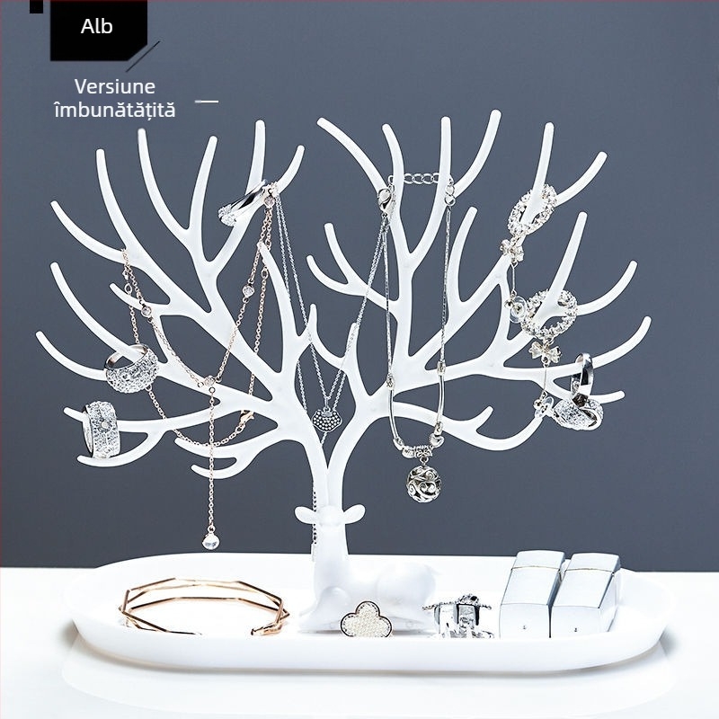Nou Antler Tree-shaped cercei bijuterii display rack cercei brățară bijuterii depozitare Fawn cuier la modă și accesibil