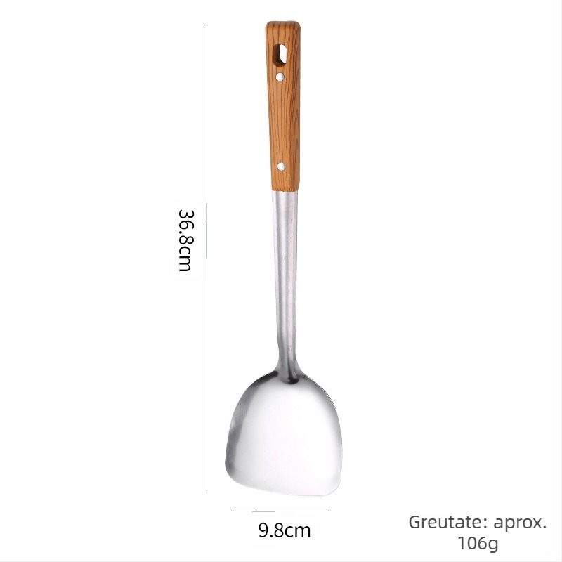 Spatulă din oțel inoxidabil, strecurătoare, lopată de prăjit, scurgere a supei, set complet de ustensile de bucătărie de uz casnic, set de ustensile de bucătărie, lingură, set de cinci piese