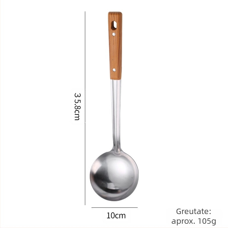 Spatulă din oțel inoxidabil, strecurătoare, lopată de prăjit, scurgere a supei, set complet de ustensile de bucătărie de uz casnic, set de ustensile de bucătărie, lingură, set de cinci piese