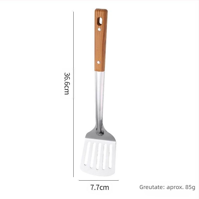 Spatulă din oțel inoxidabil, strecurătoare, lopată de prăjit, scurgere a supei, set complet de ustensile de bucătărie de uz casnic, set de ustensile de bucătărie, lingură, set de cinci piese