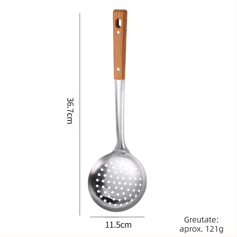 Spatulă din oțel inoxidabil, strecurătoare, lopată de prăjit, scurgere a supei, set complet de ustensile de bucătărie de uz casnic, set de ustensile de bucătărie, lingură, set de cinci piese