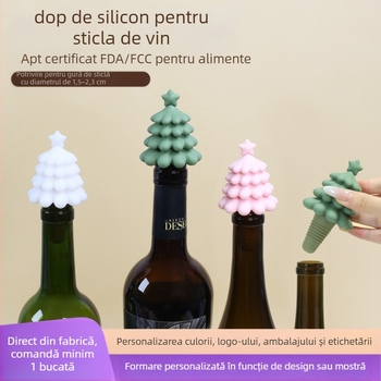 Dop de sticlă din silicon, dop de vin roșu, dop de vin de uz casnic, dop etanș pentru conservarea vinului roșu, capac de sticlă de vin transfrontalier