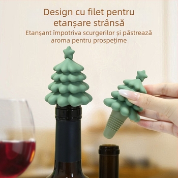 Dop de sticlă din silicon, dop de vin roșu, dop de vin de uz casnic, dop etanș pentru conservarea vinului roșu, capac de sticlă de vin transfrontalier