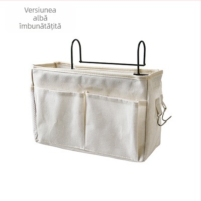 Coș agățat multifuncțional pentru pat, aranjament de depozitare, geantă de dormitor universitar, noptieră, material textil, coș agățat, diverse articole