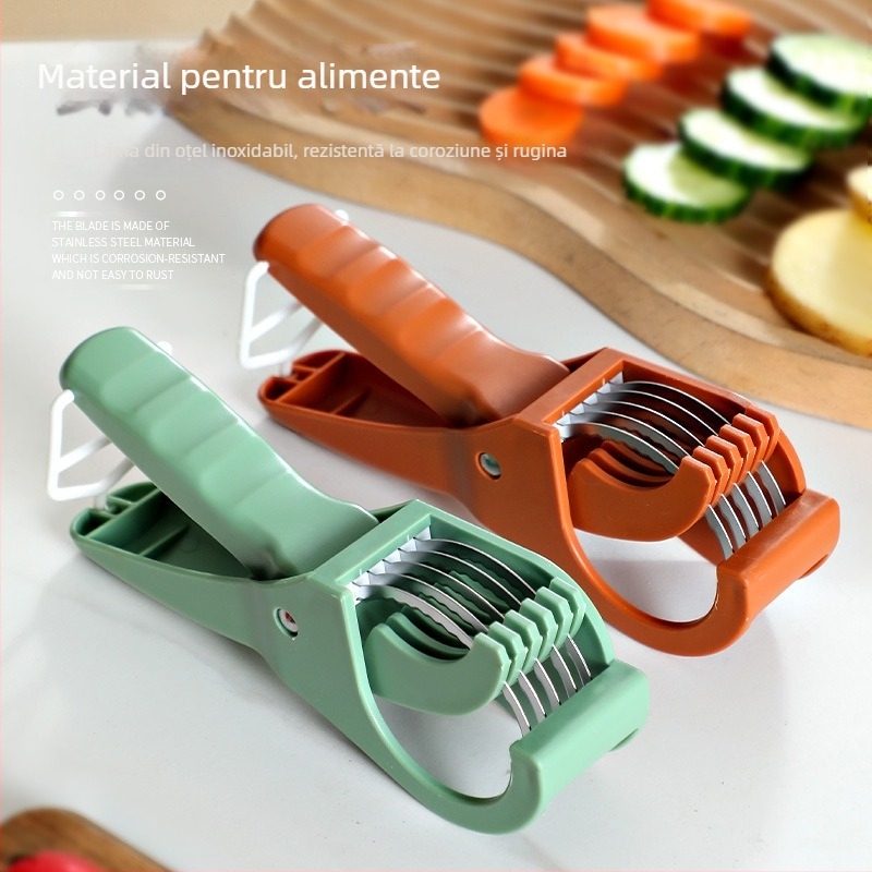 Feliator de legume și fructe din oțel inoxidabil pentru bucătărie, multifuncțional, pentru salată de legume, feliere de fructe