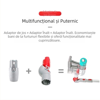Potrivit pentru aspiratorul Dyson, adaptor pentru cap de direcție cu articulație rotativă, cap de conversie inferior, accesorii V7V8V10V11