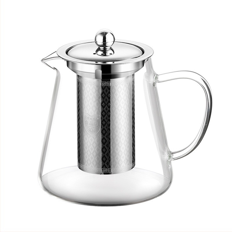 Ceainic din sticlă rezistent la temperaturi înalte, filtru de ceai, ceainic, separare apă, ceainic, set de ceai, potrivit pentru cuptor, ceainic de fierbere cu aragaz electric din ceramică