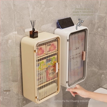 Cutie de depozitare a șervețelelor igienice pentru toaletă, pentru spălarea feței și desen, hârtie de depozitare a prosoapelor, impermeabilă, dulap mic de perete pentru baie, cutie de hârtie igienică cu artefacte