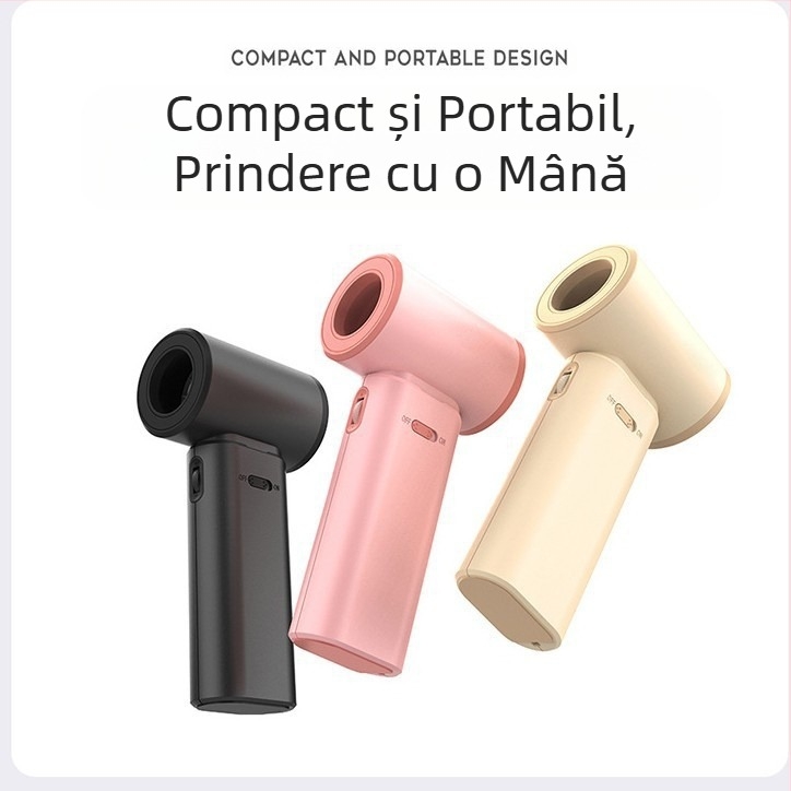 Mini ventilator de mare viteză transfrontalier nou, ventilator mic portabil cu lame reci, ventilator turbo portabil pentru exterior, cu vânt mare