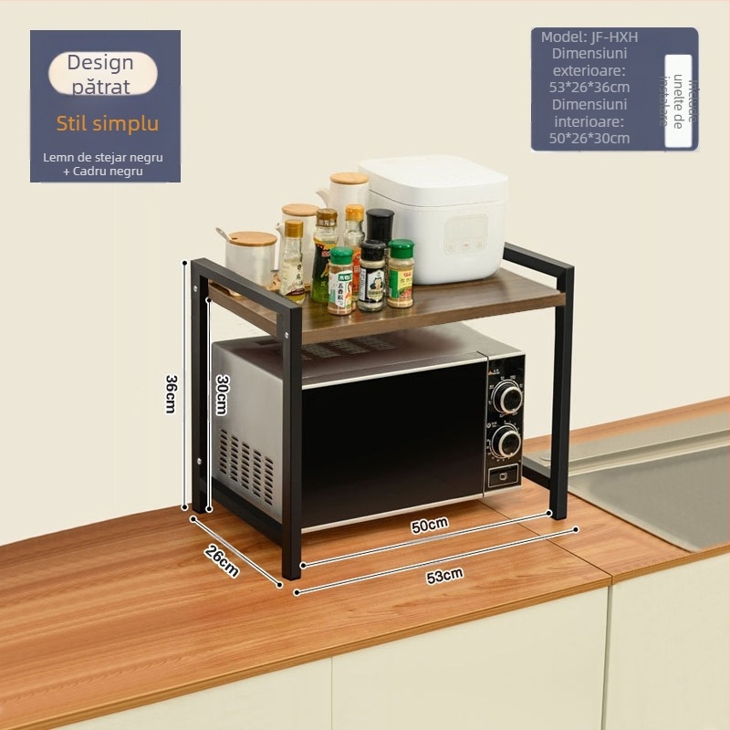 Bucătărie cuptor cu microunde depozitare rack blat multifuncțional depozitare rack multi-strat cuptor cu microunde condimente borcan orez aragaz depozitare rack
