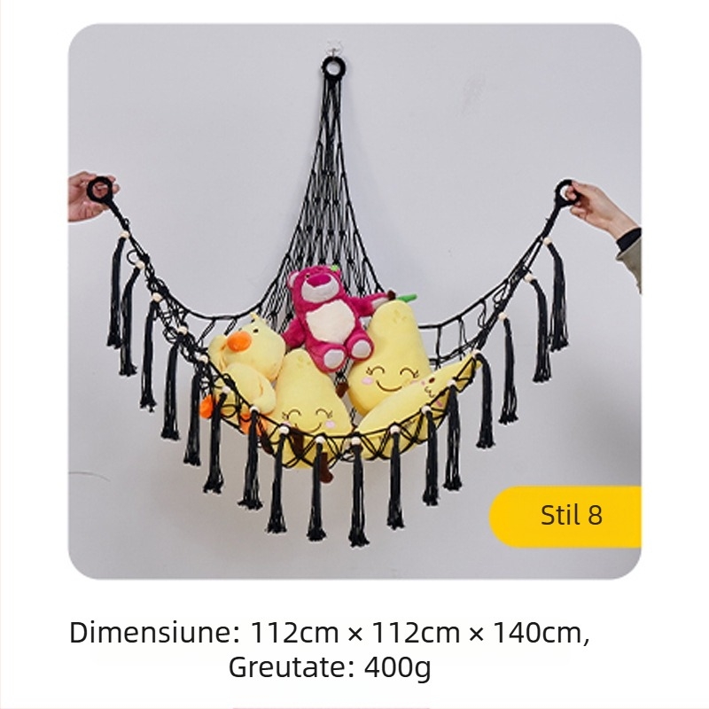 Jucărie hamac triunghi plasă sac transfrontalier fierbinte minerit jucării agățat sac de depozitare jucării de pluș plasă triunghi plasă