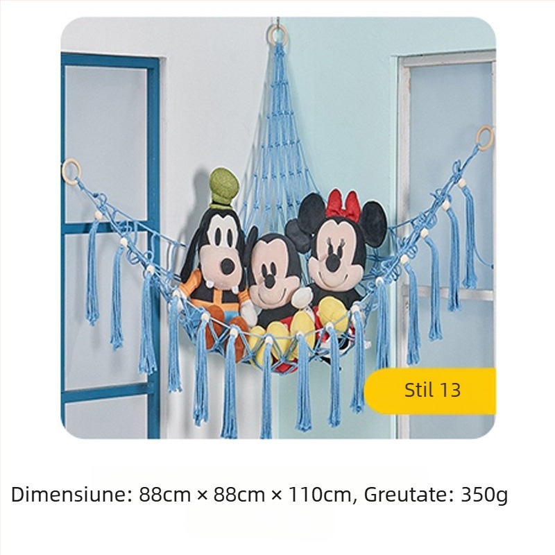 Jucărie hamac triunghi plasă sac transfrontalier fierbinte minerit jucării agățat sac de depozitare jucării de pluș plasă triunghi plasă