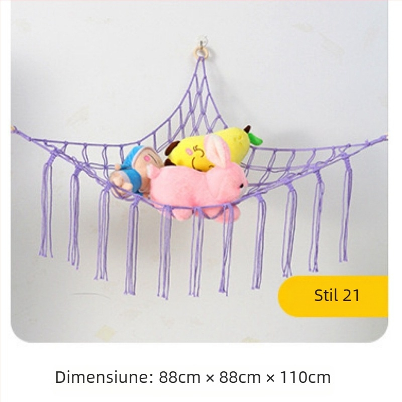 Jucărie hamac triunghi plasă sac transfrontalier fierbinte minerit jucării agățat sac de depozitare jucării de pluș plasă triunghi plasă