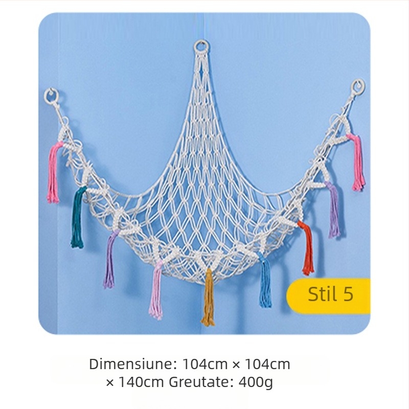 Jucărie hamac triunghi plasă sac transfrontalier fierbinte minerit jucării agățat sac de depozitare jucării de pluș plasă triunghi plasă