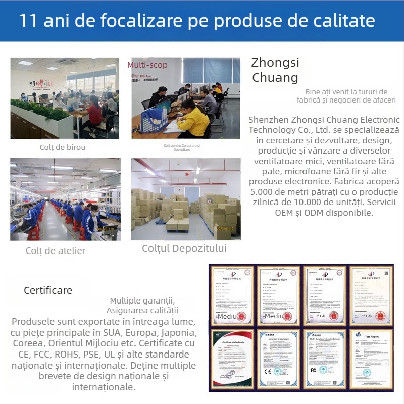 Ventilator reîncărcabil în stil camping în aer liber, pescuit, cort mic în stil camping, dormitor, refrigerare, încărcare USB, baterie cu durată lungă de viață