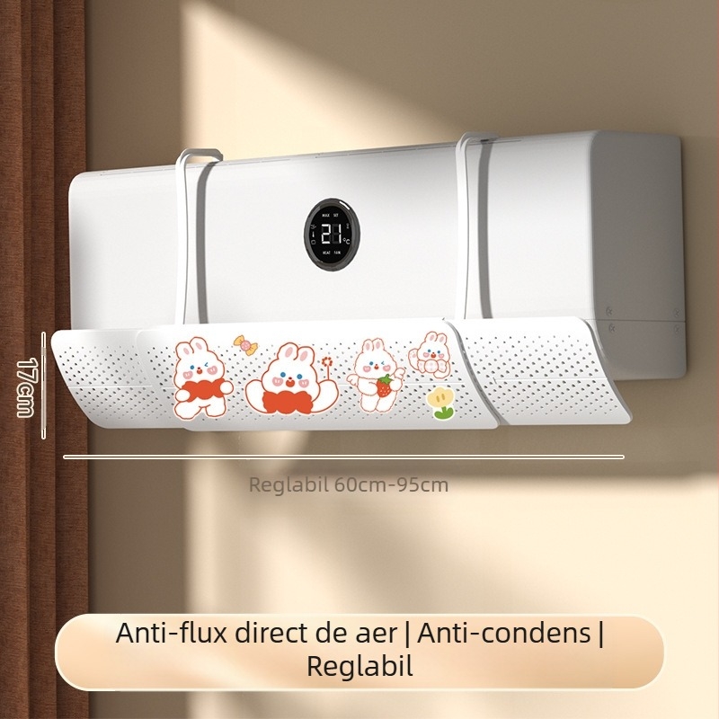 Deflector de vânt retractabil pentru aparat de aer condiționat, fără instalare, perdea de vânt pentru aparat de aer condiționat montată pe perete, deflector universal anti-vânt montat pe perete