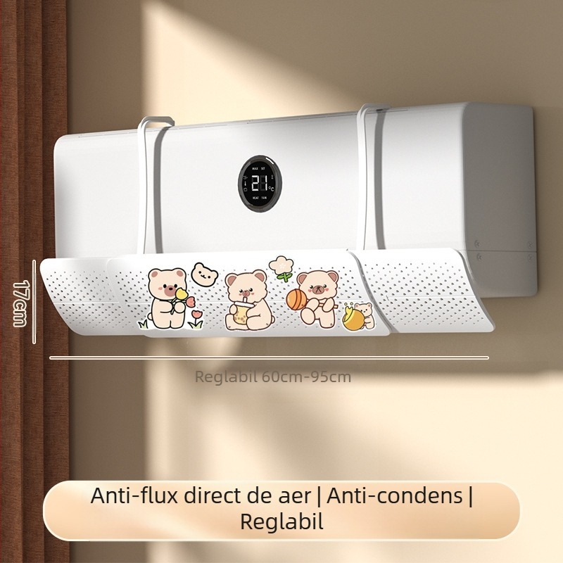Deflector de vânt retractabil pentru aparat de aer condiționat, fără instalare, perdea de vânt pentru aparat de aer condiționat montată pe perete, deflector universal anti-vânt montat pe perete