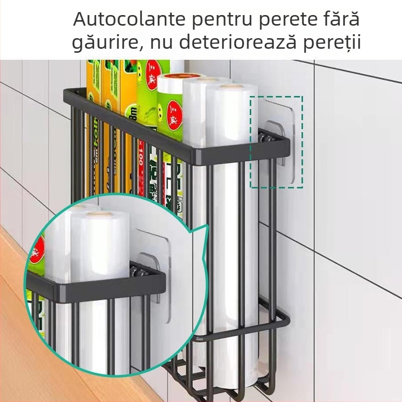 Suport magnetic pentru frigider de bucătărie, pentru păstrarea prospețimii, sac de depozitare pentru țesuturi, fără perforații, pentru condimente laterale, pentru păstrarea prospețimii, suport pentru depozitare în folie