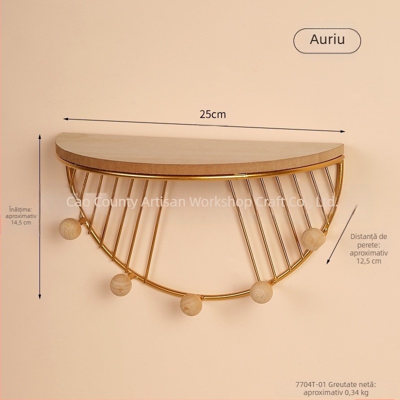 Stil nordic fier forjat în formă de evantai raft de depozitare acasă living dormitor studiu sufragerie perete decorare cârlig