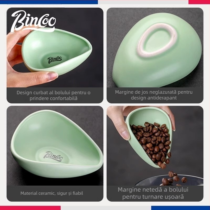 Bincoo, cântar de cafea, farfurie ceramică pentru boabe de cafea, cântar de cafea colorat, cană de măsurat, bol special, lingură de măsurat, subpachet