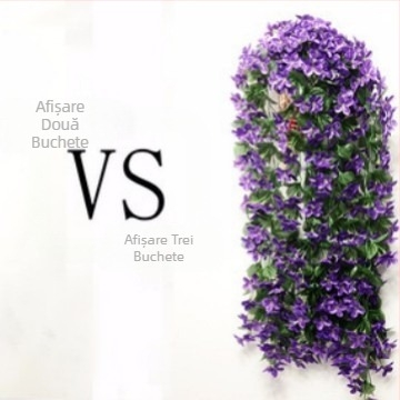 Nuntă violet agățat de perete flori simulate Rattan mobilier de casă flori false decor simulate plantă hortensie agățat de perete flori