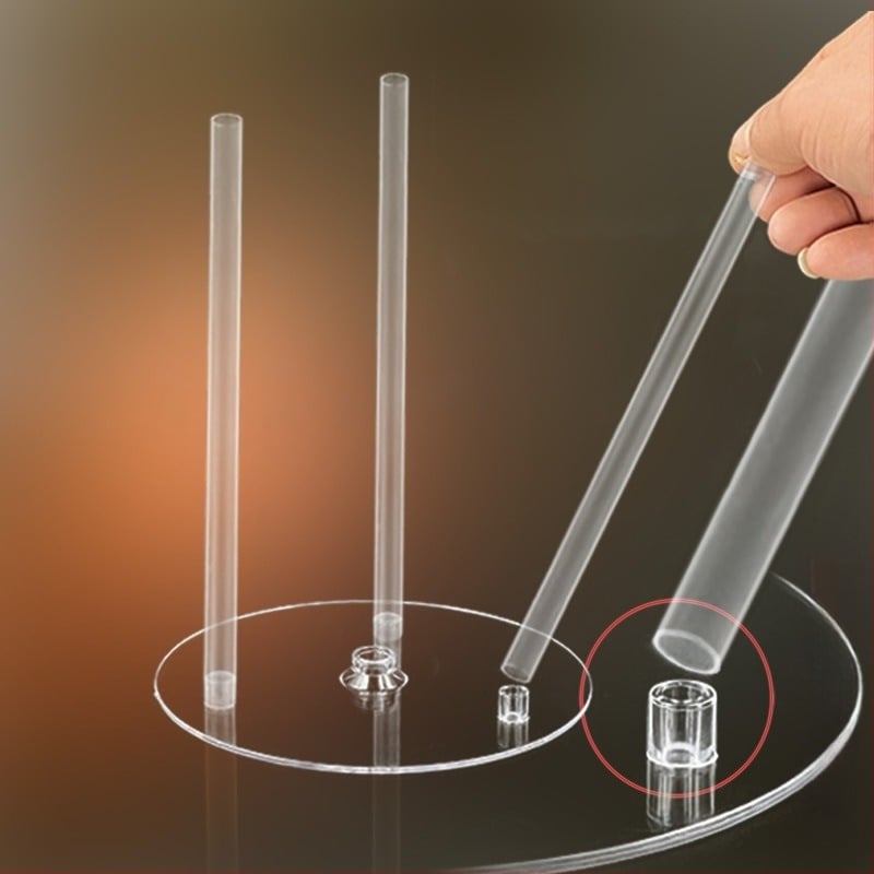 Suport pentru stivuire tort, garnitură multistrat pentru stivuire, 4 inch, 6 inch, 8 inch, 10 inch, cadru de susținere transparent, suspendat nealiniat