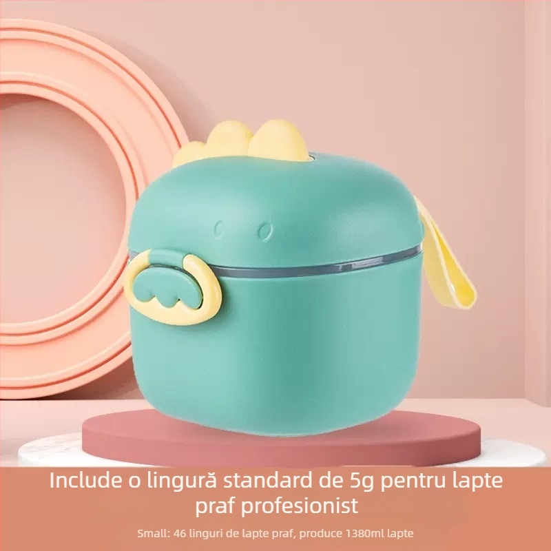 Lapte praf pentru bebeluși cutie portabilă, drăguț, capacitate mare, cutie de orez split, rezervor sigilat multifuncțional