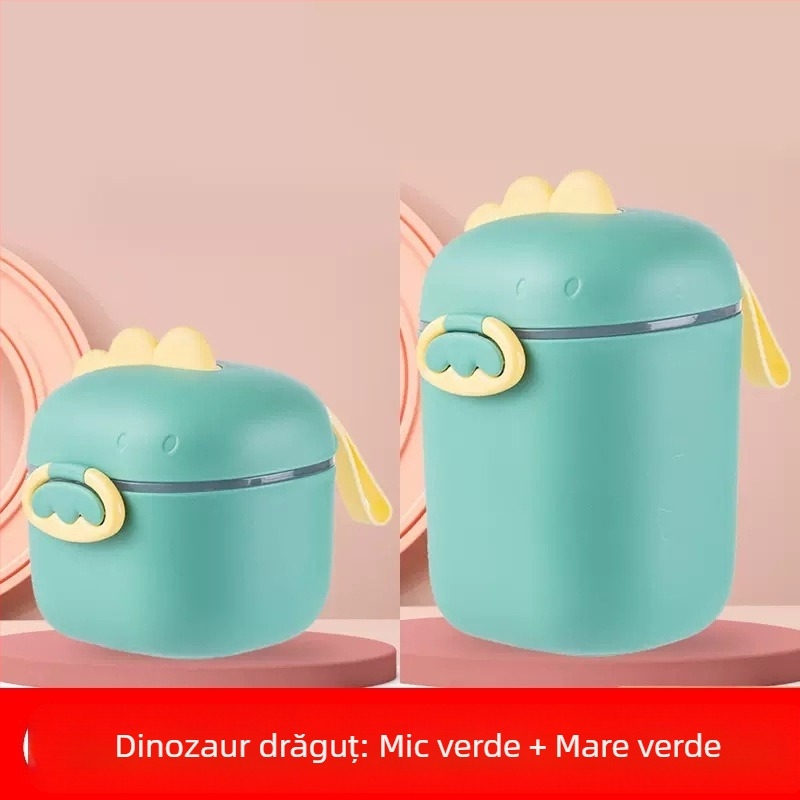 Lapte praf pentru bebeluși cutie portabilă, drăguț, capacitate mare, cutie de orez split, rezervor sigilat multifuncțional