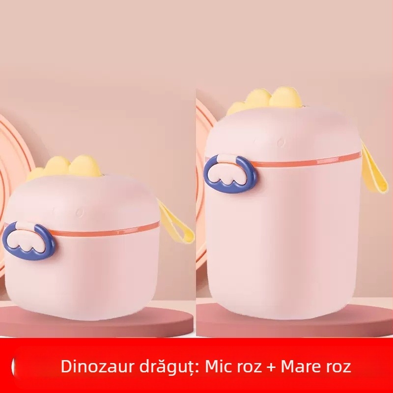 Lapte praf pentru bebeluși cutie portabilă, drăguț, capacitate mare, cutie de orez split, rezervor sigilat multifuncțional