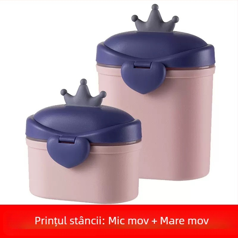 Lapte praf pentru bebeluși cutie portabilă, drăguț, capacitate mare, cutie de orez split, rezervor sigilat multifuncțional