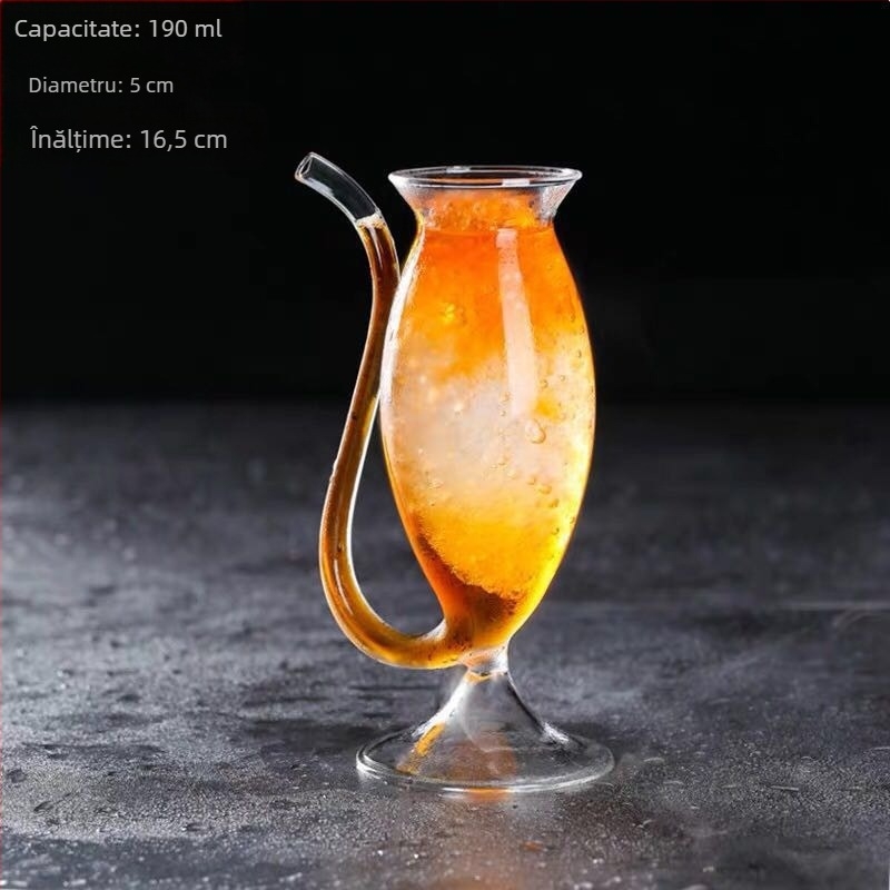 Cupă vampir Ins Nordic Creative Sticlă cu paie Cupă vampir Pahar de vin personalizat Cupă de cocktail moleculară