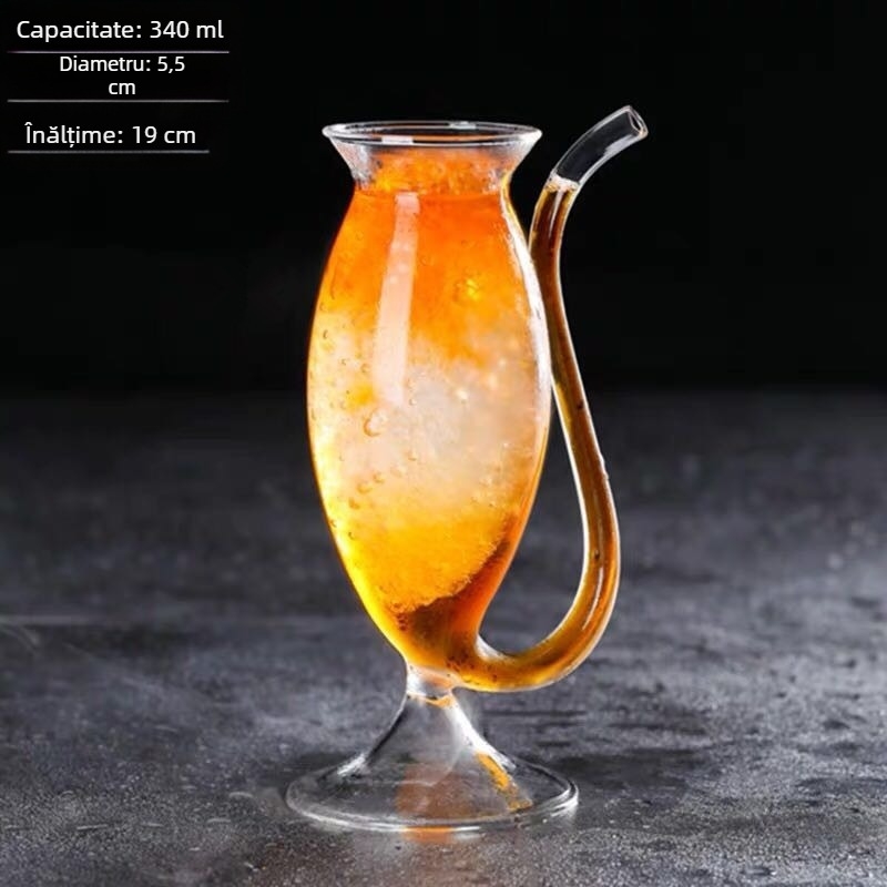 Cupă vampir Ins Nordic Creative Sticlă cu paie Cupă vampir Pahar de vin personalizat Cupă de cocktail moleculară