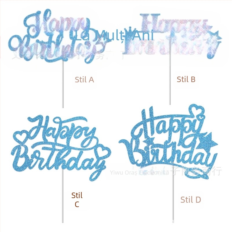 Inserție tort de ziua de naștere Inserție tort superior Litere Decorare tort Ambalaj Coacere Aspect celebrități Internet