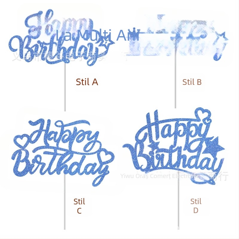 Inserție tort de ziua de naștere Inserție tort superior Litere Decorare tort Ambalaj Coacere Aspect celebrități Internet