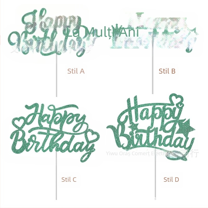 Inserție tort de ziua de naștere Inserție tort superior Litere Decorare tort Ambalaj Coacere Aspect celebrități Internet