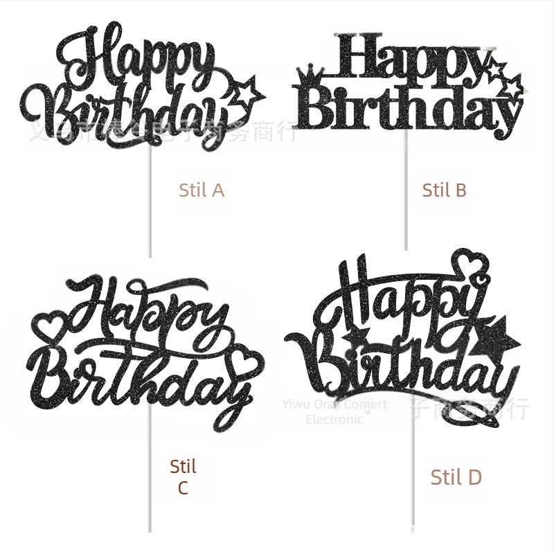 Inserție tort de ziua de naștere Inserție tort superior Litere Decorare tort Ambalaj Coacere Aspect celebrități Internet