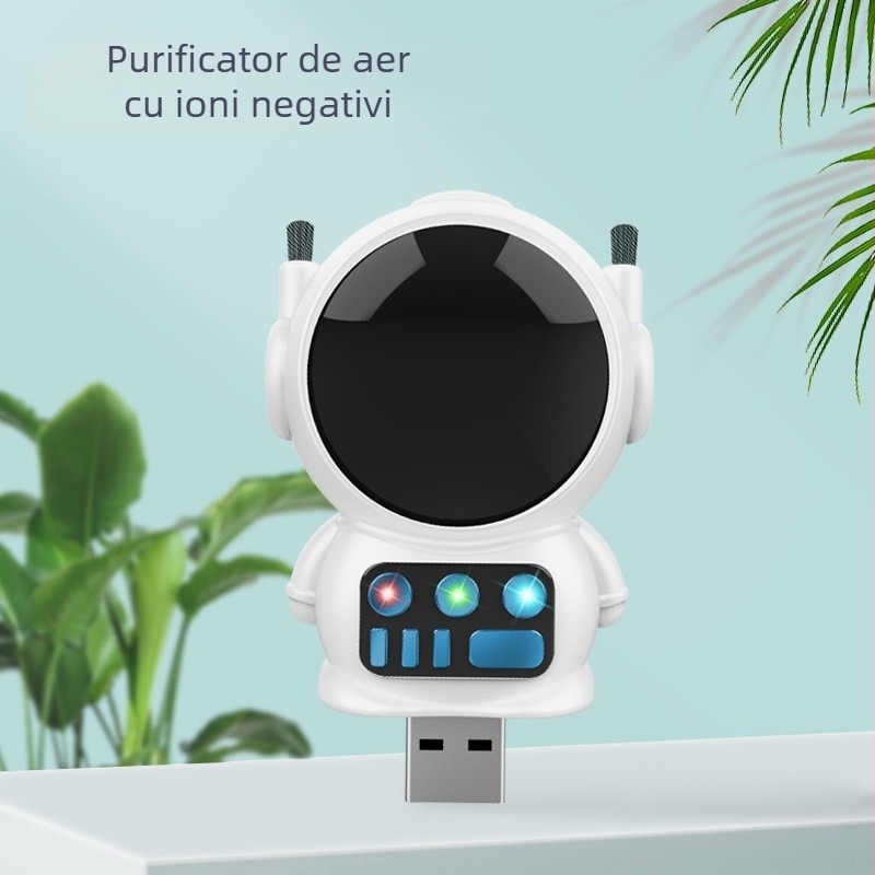 Purificator de aer auto cu ioni negativi, birou, dormitor, acasă, pe lângă formaldehidă, purificator de aer PM2.5 cu fum pasiv