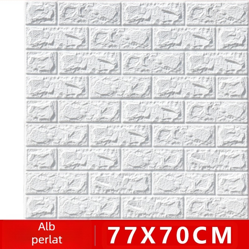 Tapet autocolant 3D direct din fabrică, tapet autoadeziv anti-coliziune, tapet impermeabil din cărămidă spumoasă