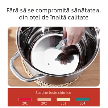 Oală de supă înaltă din oțel inoxidabil 304, adâncită, cu tambur de mare capacitate, oală de supă cu fund dublu, oală de supă la abur, oală de supă pentru tocană, oală cadou