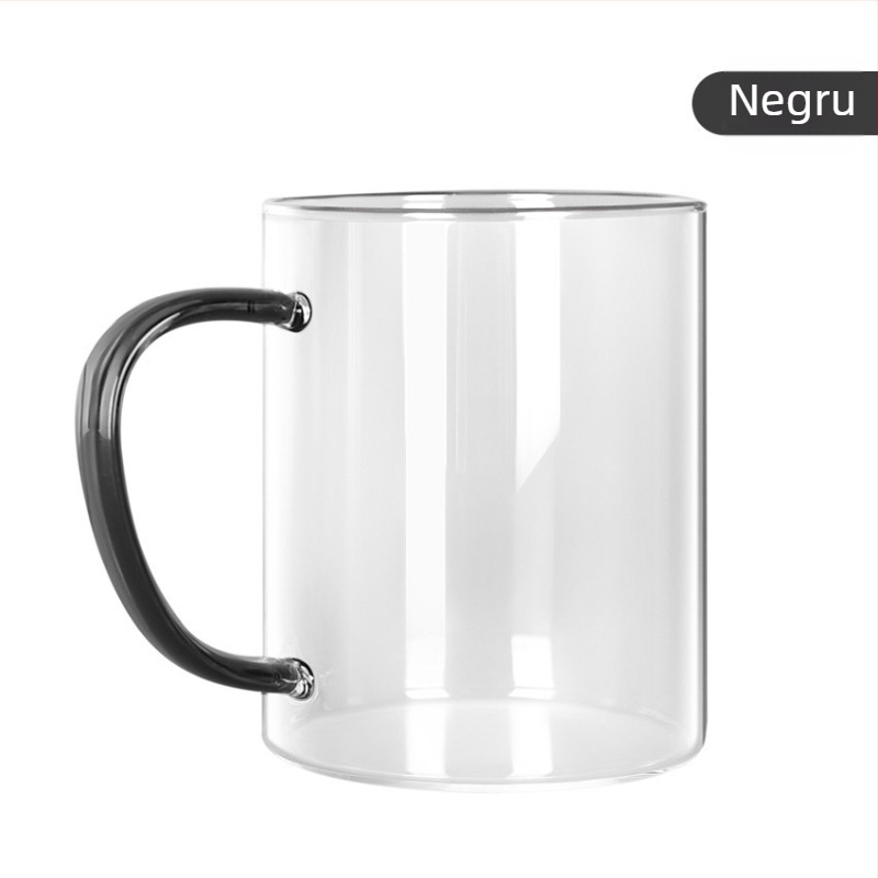 Cana din sticlă borosilicată cu mâner pentru oaspeți, rezistentă la temperaturi ridicate, cană de băut rezistentă la căldură, potrivită pentru femei, ceașcă de ceai verde