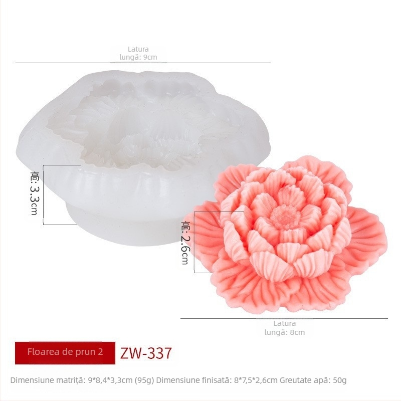 1 buc silicon mucegai tort mousse bujor mucegai tort mucegai silicon mucegai de slefuire instrument de decorare a mucegaiului de silicon